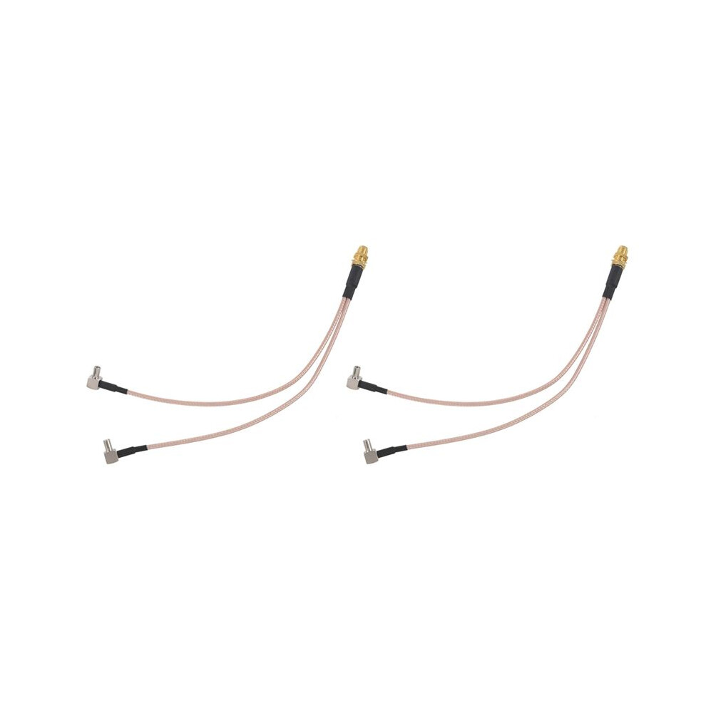 2X 8 Inch Sma Female To Y Type 2 X Ts9 Angle Male Connector Splitter Combiner Cable,& Gold/Silver 4713499037711