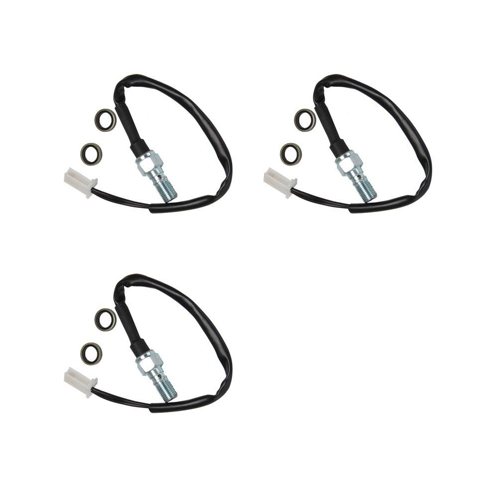 3X Motorcycle Hydraulic Brake Pressure Switch Banjo Bolt M10 Pitch For Honda Kawasaki Yamaha Nissan Atvs M10 1Mm Light 4712151881211