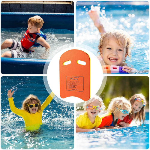 KickboardDSwimming Training, Safety Float, Secure Grip, 45x29x2.8 cm, Orange 2