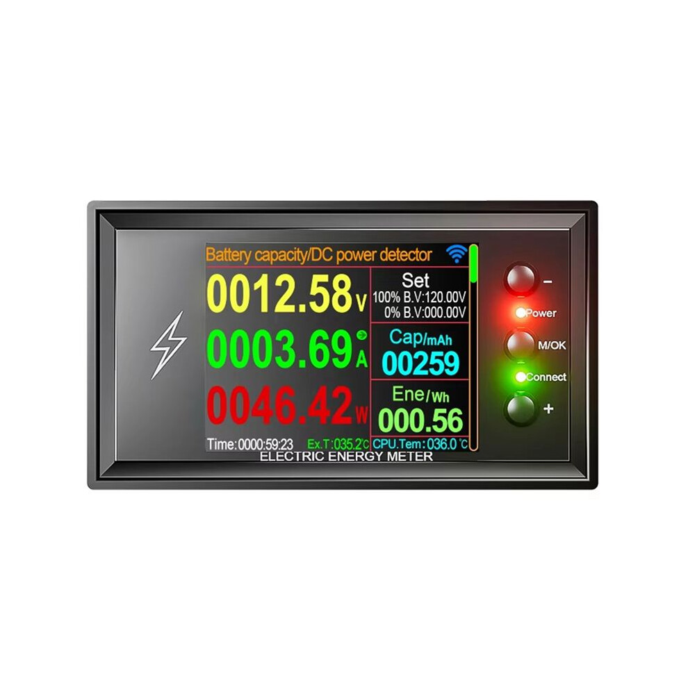 Dt20w 0-420V Tuya Wifi Smart Lithium Battery Capacity Detection Tester Dc Current Voltage Coulomb Power Meter 100A 4713894185802