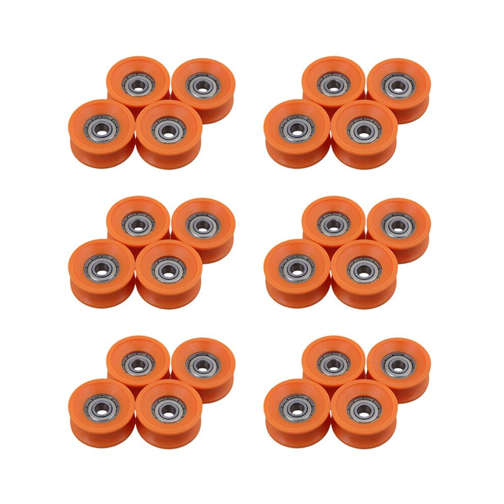 24Pcs 6X30x13mm Plastic Coated Sealed Bearings Steel 606Z Deep U Groove Guide Pulley Rail Ball Rolling Bearing Wheel 4712284061788