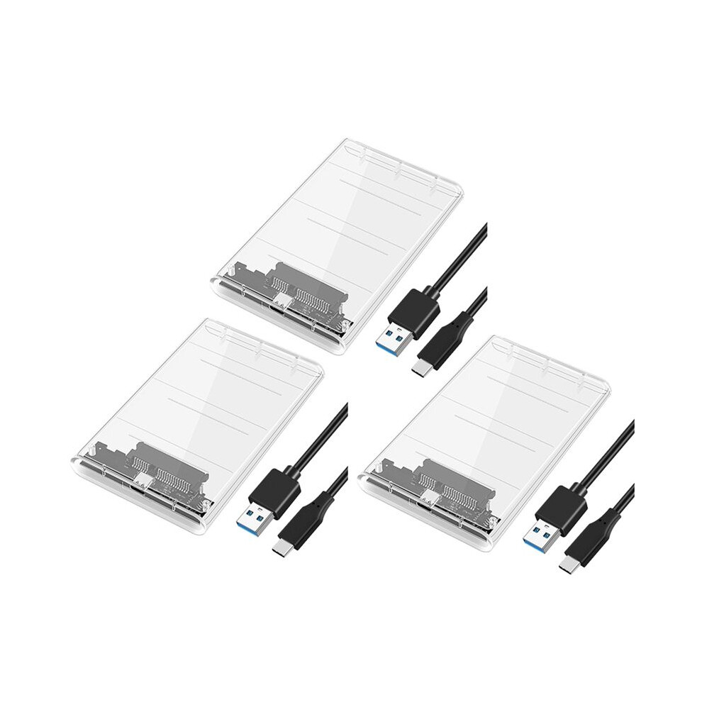 3X Usb3.0/Type-C Hdd Enclosure Of 2.5 Inch Hard Disk Case Ssd Sata3 To Usb 3.0 Transparent Hdd Box Usb C Hdd Case 5Gbps 4712919675281