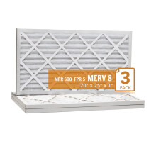 20x25x1x3 XP 20'x25'x1' Xtreme Plus Air Guard Pleat Furnace Filter MERV 8 (3 Pack)