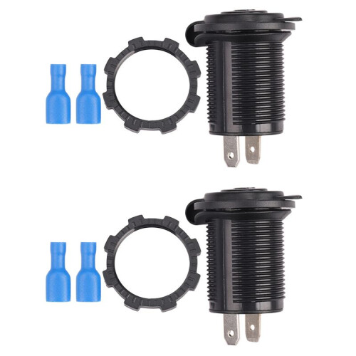 2X Waterproof 12V Car Cigarette Lighter Socket USB Charger Power Adapter Outlet SM