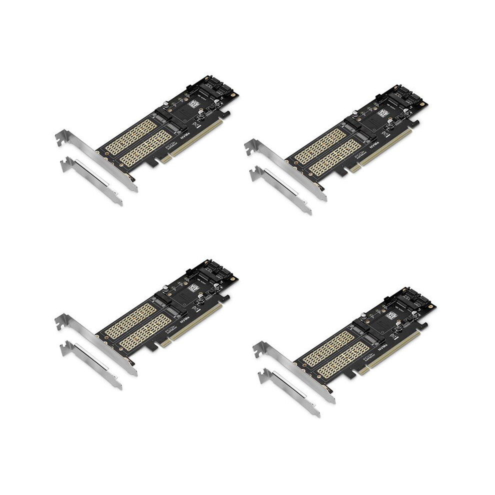4X 3 In 1 Ngff And Msata Ssd Adapter Card,M.2 Nvme To Pcie/M.2 Sata Ssd To Sata Iii/Msata To Sata Adapter For 2280/2260 4713917245315