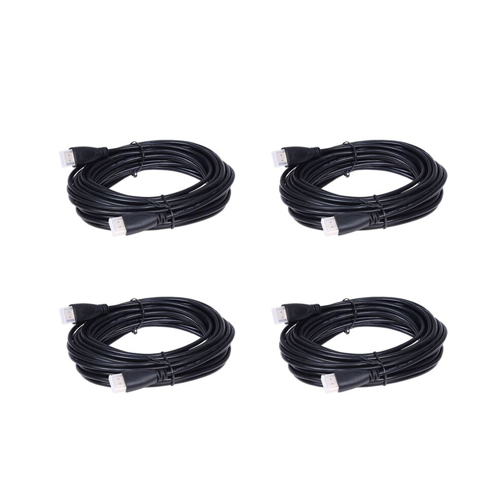 4X Wired-Up 10M Hdmi To Hdmi Cable Lead For Lcd Plasma Tv 10 Meter Gold/Black 4713613796166