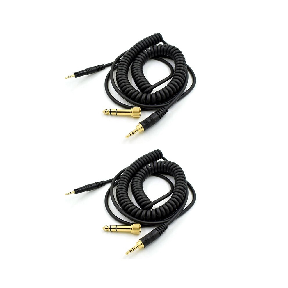 2X Replacement Audio Cable For Audio-Technica Ath M50x M40x Headphones 23 Augt2 Black 6132468377944