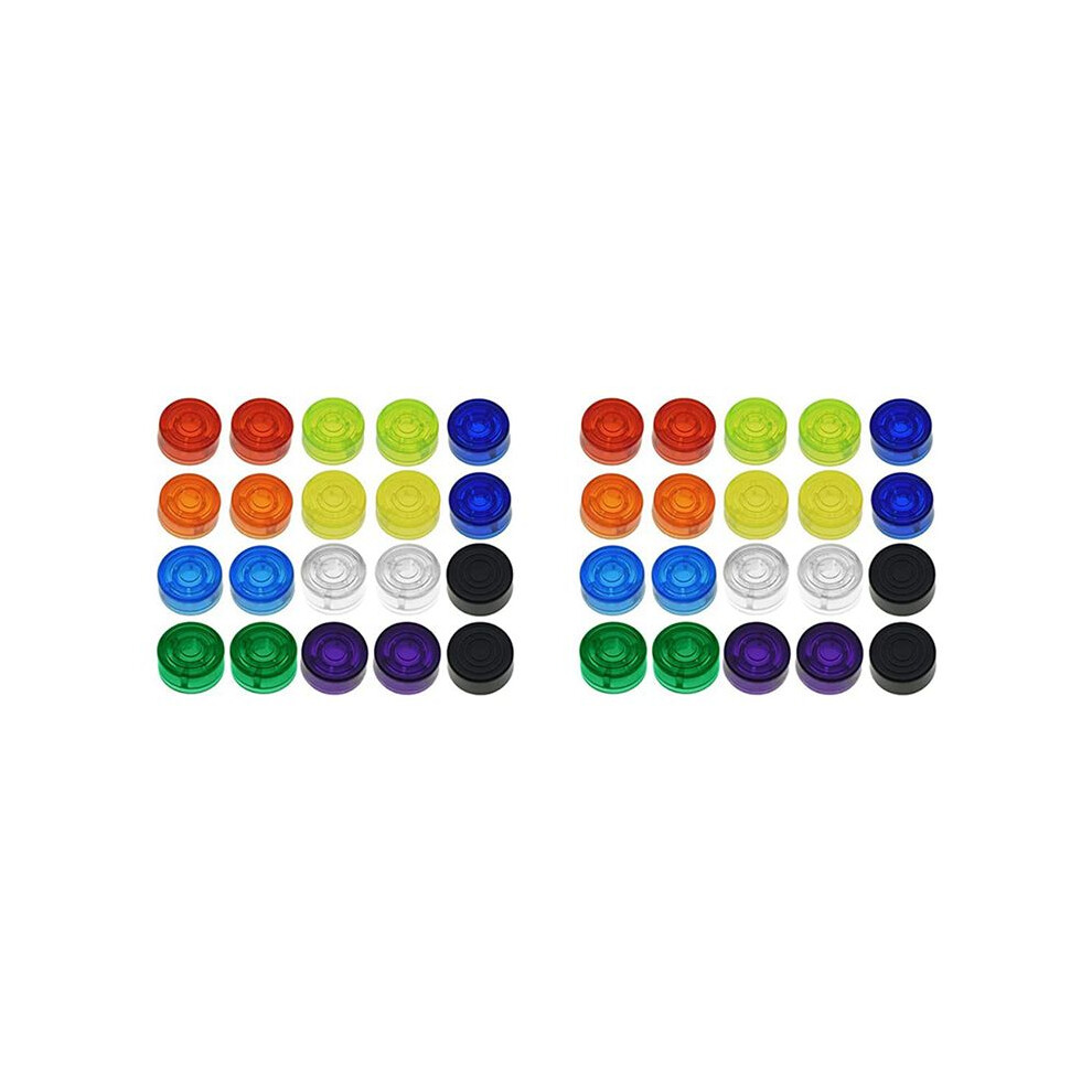 40Pcs Colorful Guitar Effect Pedal Footswitch Topper Foot Nail Cap Protection Cap For Guitar Effect Pedal Protection Cap 6133443886598
