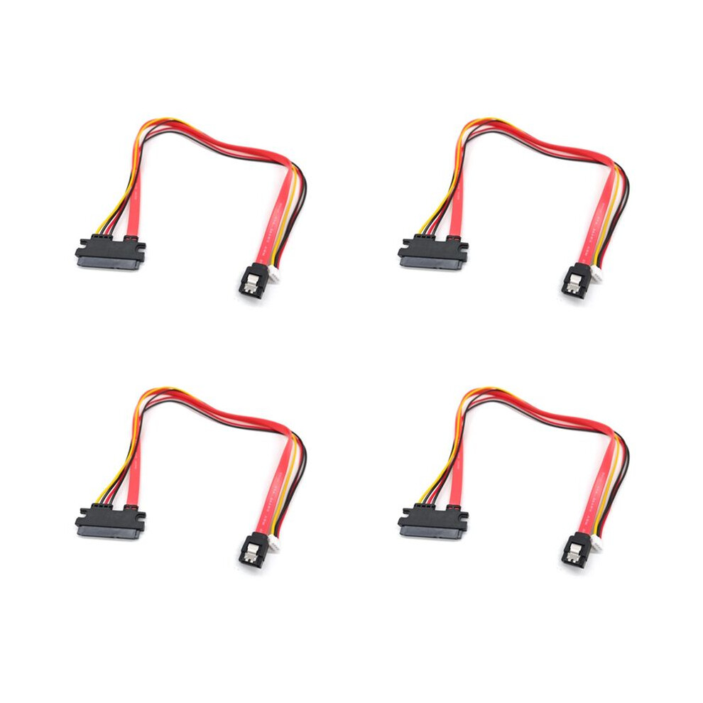 4X Hard Drive Data Power Supply Integrated Cable Small 4Pin Female & Sata 3.0 Male To Sata 22Pin(7+15Pin) Power Cable 4711363914236