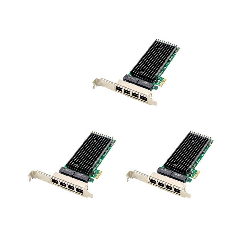 3X Pci-E 4 Port Rj45 Server 1X Pcie X1 Intel 82576 Chip 10/100/1000Mbps Lan Quad Port Server Gigabit Network Card 4713374414941
