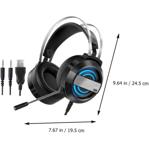 Computer Headset with Microphone Stereo Gaming Headset Wired Headphones Noise Reduction 1
