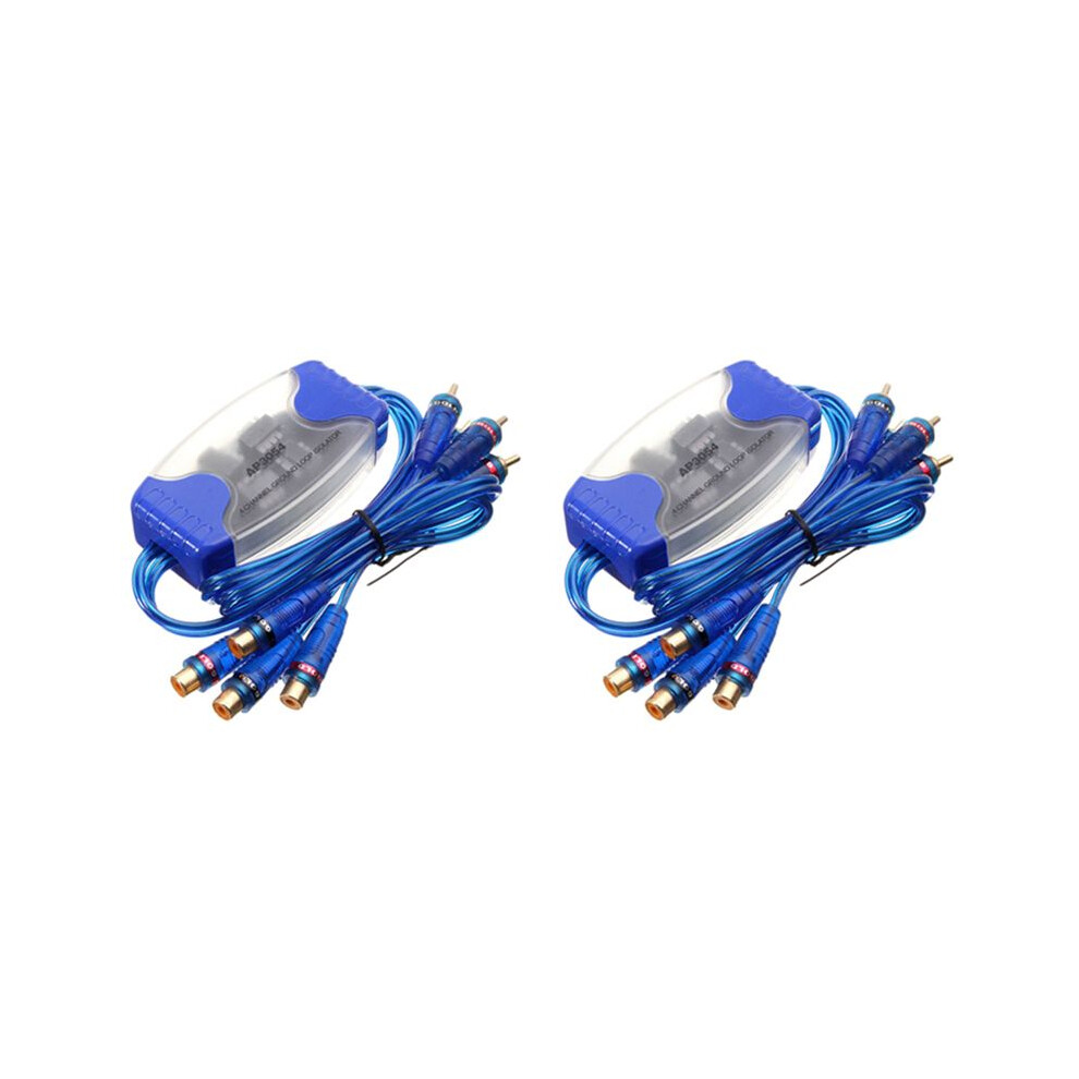 2X 4-Channel Rca Audio Noise Filter Suppressor Ground Loop Isolator Car Stereo 50W 4711052430429