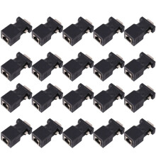20X VGA Extender Male to LAN CAT5 CAT6 RJ45 Network Cable Adapter