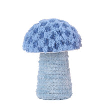 Harvest Furry Mushroom Plush, Perfect for Tabletop-Blue