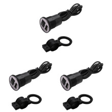 3X 12-24V Universal USB Charger Motorcycle Power Adapter Socket USB Charger Waterproof Auto Charger Adapter
