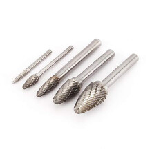 Carbide Metal Woodworking Wood Carving Grinding Head Double Slot Tungsten Steel FType Curved Round Head Rotary Boring Cutter FX1625M06