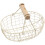 Egg collection basket with wooden handle  Decoration storage camping accessories 4