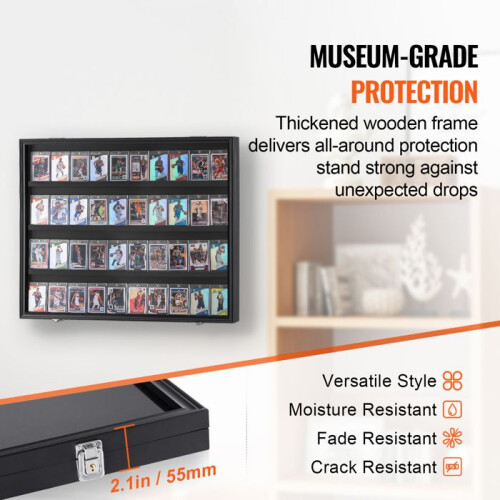 Vitrine para cartões de esporte - DUOKU - ZSK-U2 - 36 polegadas - Proteção UV 98% - Quadro preto fosco 2