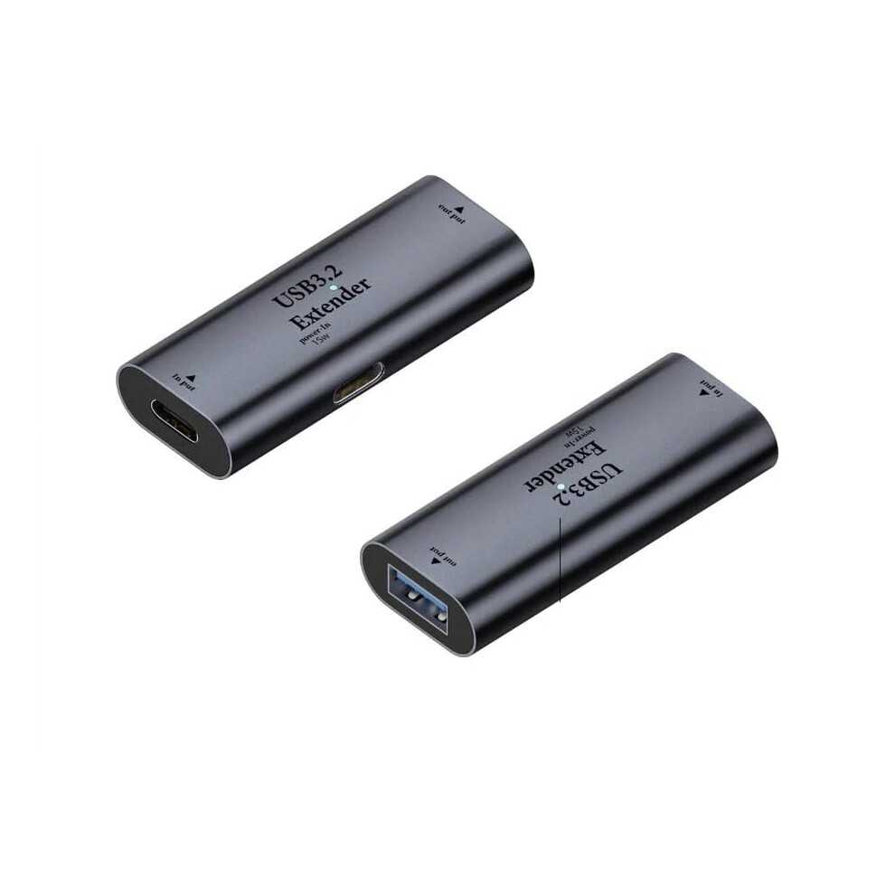 Usb 3.2 Usba 3.0 Female To Usbc Female Extender Active Repeater Adapter, Grey 9189345697753