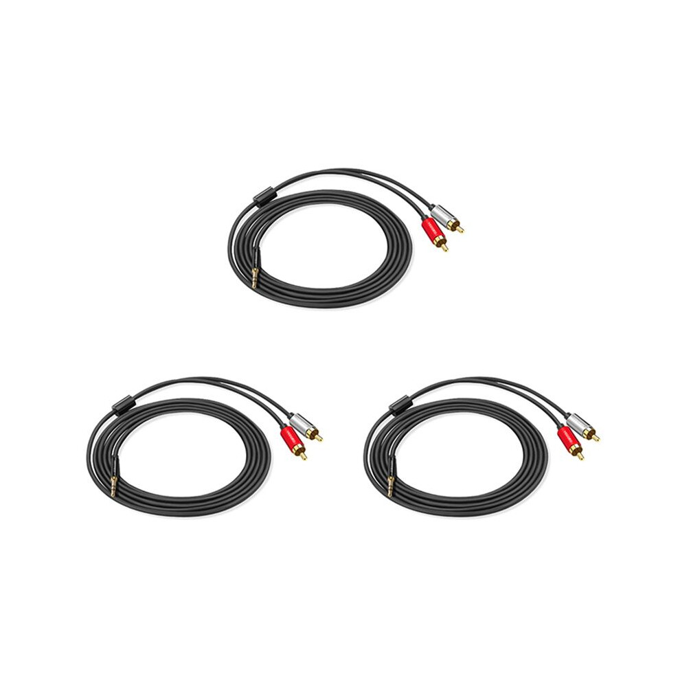 3X Veggieg Rca Cable 2Rca To 3.5 Audio Cable 3.5Mm Jack Rca Aux Cable For Phone Edifer Home Theater Dvd 2Rca (2M) 6133443825375