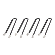 4X Door/Window Pass Through Flat RF Coaxial Cable SO239 UHF Female to UHF Female 50 Ohm RF Coax Pigtail Extension Cord