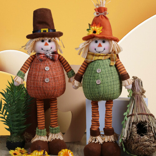 Platteland Dwergpop Decoraties Herfstdecoratie-Damesmodel 2