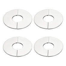 Wall Split Flange, 201 Stainless Steel Round Escutcheon Plate for 51mm Diameter Pipe 8Pcs