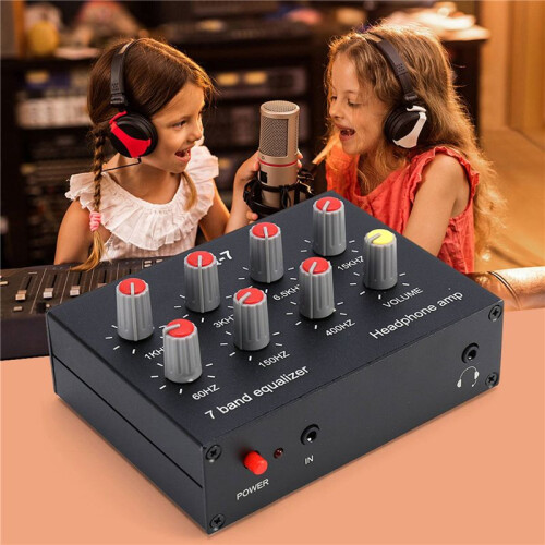 2X EQ-7 Car Audio Headset Amplifier 7-Band EQ Equalizer 2 Channel Digital Sound Equalizer 1