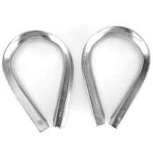 Dedales de acero inoxidable de alta resistencia para cables y cuerdas, kit de aparejos U M5Thimble para cables y cuerdas, resistente a la corrosión