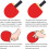 Table Tennis Bat, 4 Star Professional Training, NonSlip Grip, Offensive, Short Handle 2
