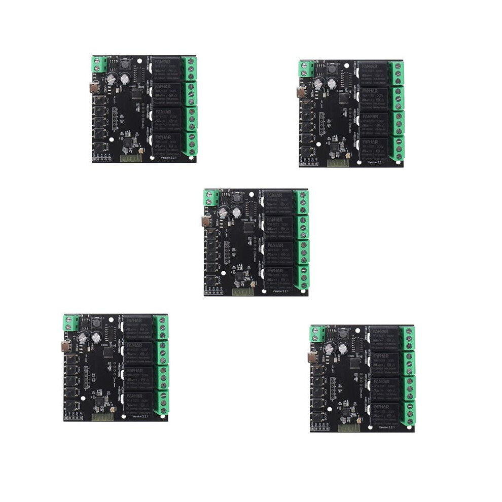 5X 4Ch Tuya Switch Wifi Switch Module Wireless Relay Smart Life App Remote Control Smart Timer For Smart Home Switch 4712150896803