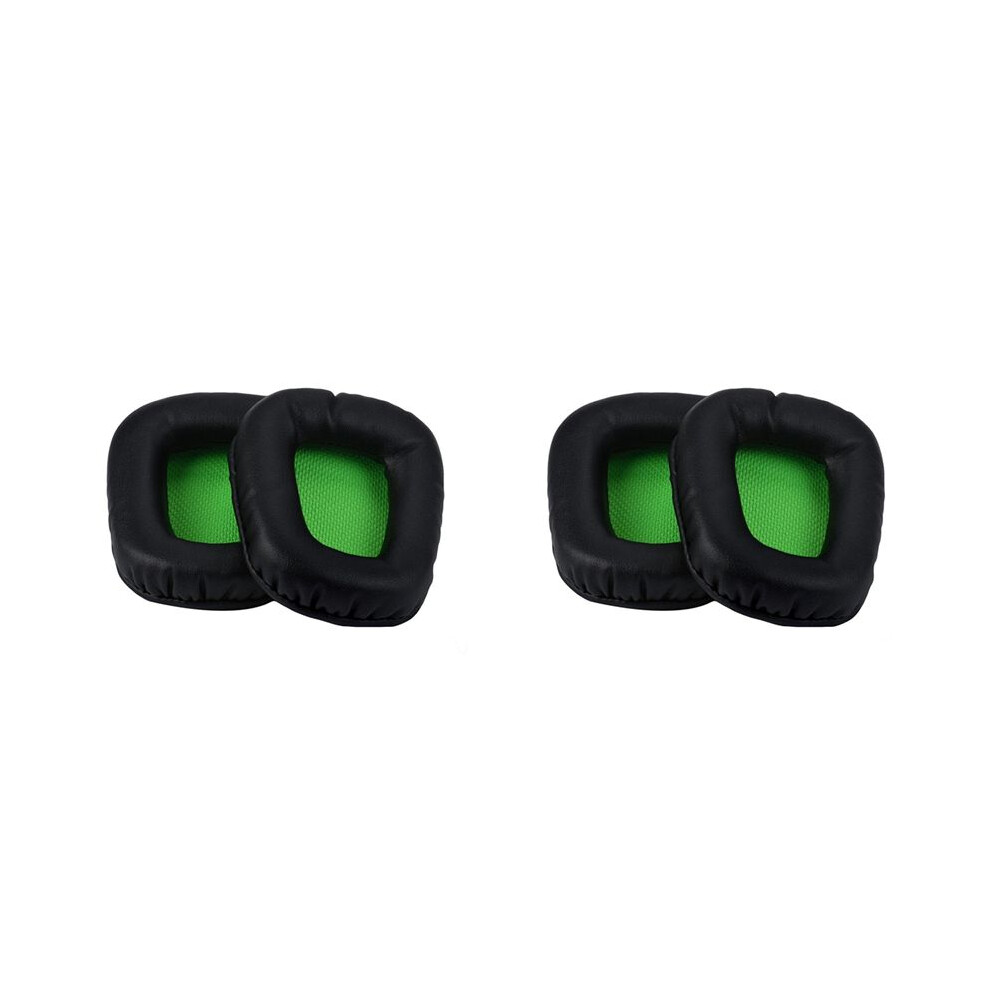 2 Pair Of Replacement Headphones Earpads Ear Pads Ear Cushions For Razer Electra Gaming Pc Music Headphones Green/Black 4711120462796