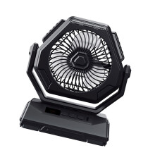 Fan Desktop Fan Rechargeable USB Fan With LED Light Quiet Hanging Cooling Fan