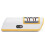 Electric Knife Sharpener, Automatic Kitchen Blade Sharpening Tool, Rechargeable, White and Yellow 1