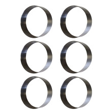 Set of 6 Stainless Steel Muffin Tart Rings Round-Diameter 7.7cm
