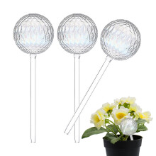 Plant Watering Globes, Self Watering Globes, Rainbow Gradient, 3 Pieces, Clear Glass Watering Bulbs, Garden Watering for Indoor and Outdoor Plants