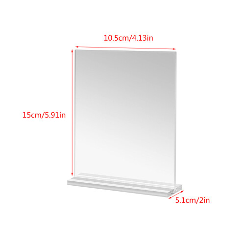 8pcs Acrylic Photo Frame Clear Double Side Display Stand Acrylic 2