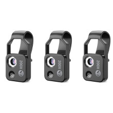 3X 200X Cell Phone Microscope Accessory with Lens, Mini Digital Microscope with LED Light/Universal Clip, black