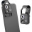3X 200X Cell Phone Microscope Accessory with Lens, Mini Digital Microscope with LED Light/Universal Clip, black 3