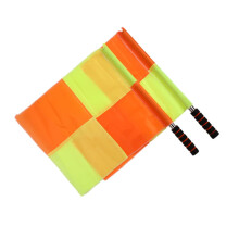 Pack of 2 Referee Flags for Football Racing Management Stainless Steel