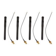 4X 433Mhz Antenna 5Dbi GSM RP-SMA Plug Rubber Waterproof Lorawan Antenna + IPX to SMA Small Cable Extension
