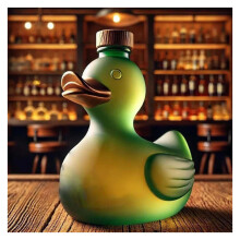Funny Whiskey Duck Bottle, Engraved Whiskey Glasses, Mini Duck Bottle
