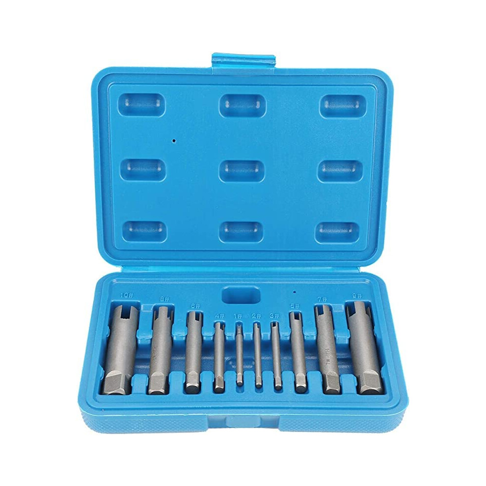 Screw Tap Extractor Stripped Screw Tap Extractor Steel Broken Head Taps Remover Set (10Pcs) 9412369449405