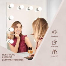 Vanity Mirror Light with 360 Rotation, Hollywood Vanity Makeup Mirror Style, Dimmable Bulbs and Adjustable Brightness, Touch Control 3 Colors Light