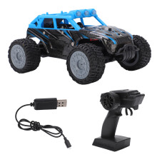 Monster Truck de controle remoto com luzes de chassi estilosas, pneus de borracha duráveis, carro RC 4WD para todos os terrenos, buggy de corrida à