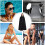 Surf Poncho  Wetsuit Wrap with Adjustable Collar 4ft Privacy Screen Black Cape 3