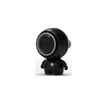 USB Spaceman Halter Neck Fan Cartoon Cute Little Fan Student Handheld Desktop Mini Fan Black