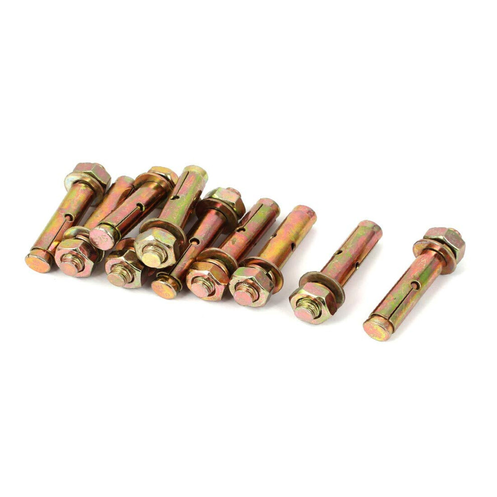 Lon0167 12Mmx70mm Metal Featured Hex Nut Washer Reliable Efficacy Concrete Sleeve Anchors Expansion Bolts Screws 10Pcs(Id:1f6 2D 58 903) 9189345699221