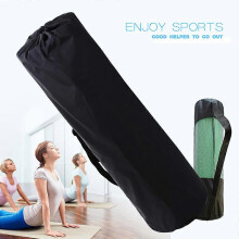 (As show, One size) Yoga Mat Backpack Yoga Mat Breathable Mesh Bag Thick Waterproof Backpack Bag, Black