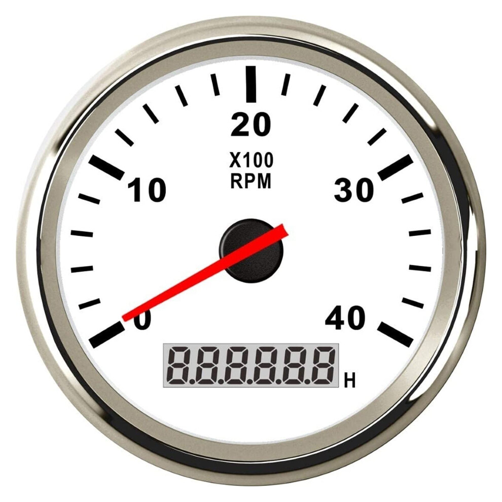 Waterproof Tachometer 4000Rpm Tacho Gauge With Backlight 85Mm 932V Ref: 4130 Red 9365049397322